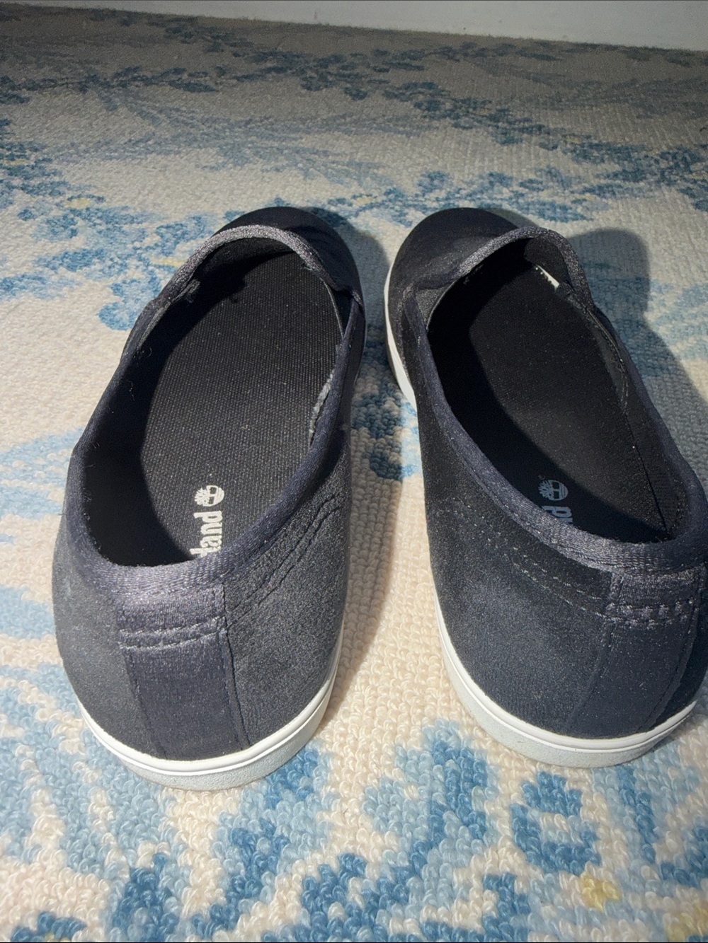Timberland Men's Black Suede Slip-On Loafers with White Sole - Picture 6 of 8